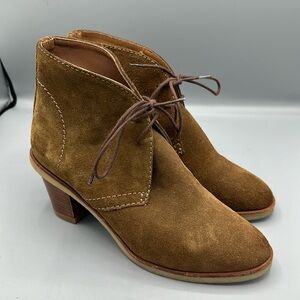 Zara Woman heeled suede bootie sz 37EU or 6.5